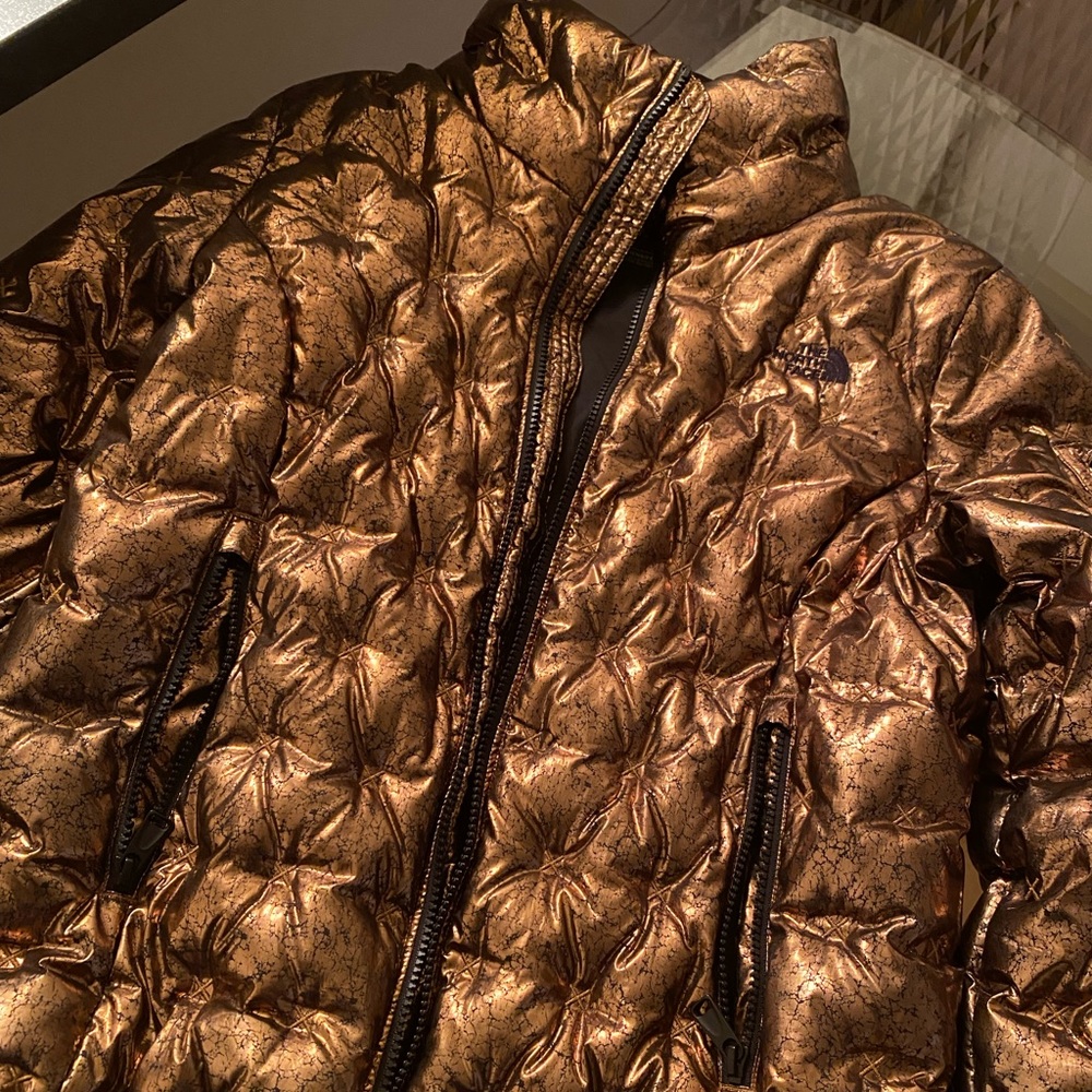 The North Face Womens Medium Gold Puffer Coat